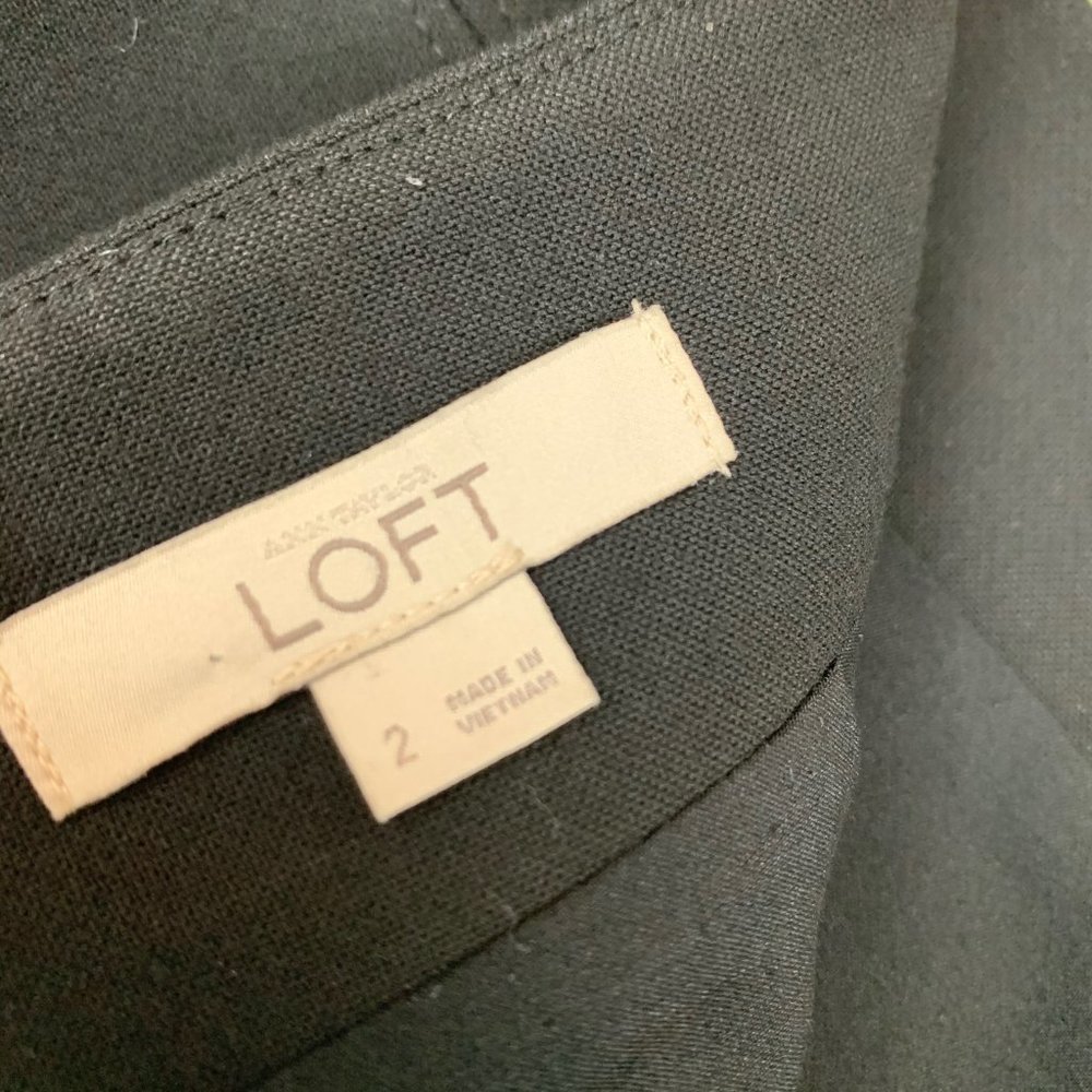 LOFT Classic Black Pencil Skirt Sz 2‎ - Picture 4 of 6